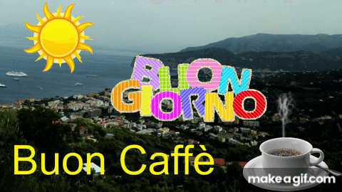 buongiorno buon caffe gif animata